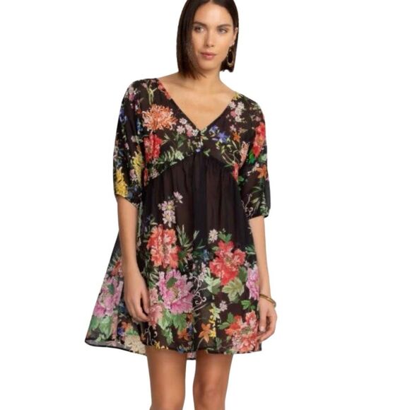 Johnny Was Women's Metalli Notte A-Line Dress Medium - Picture 5 of 14